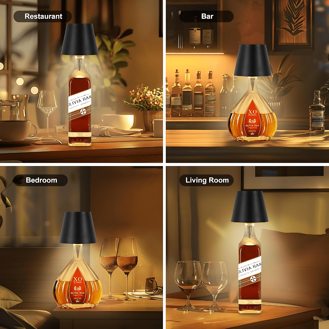 Luxe Glow Bottle Lamp